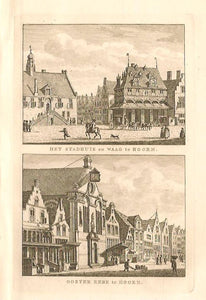 HOORN: Stadhuis, Waag en Oosterkerk - KF Bendorp - 1793