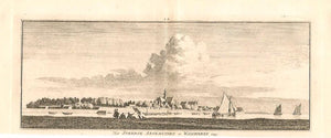 ARNEMUIDEN Gezicht op de stad - H Spilman - ca. 1750