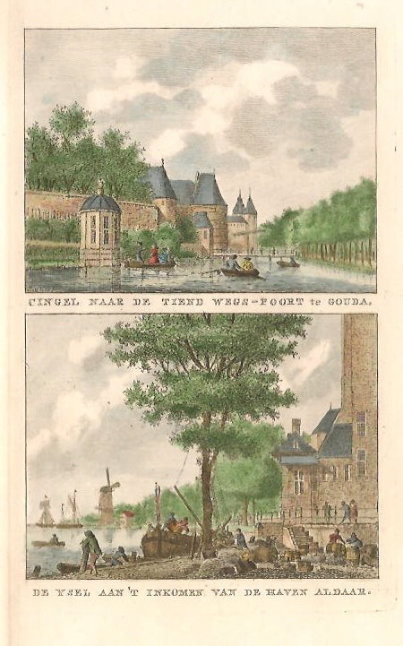 GOUDA Singel en gezicht naar de Hollandse IJssel - KF Bendorp - 1793
