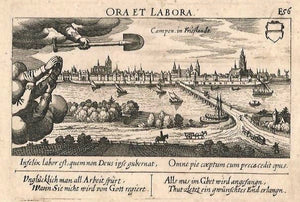 KAMPEN Profielgezicht vanaf het water - D Meisner - 1625