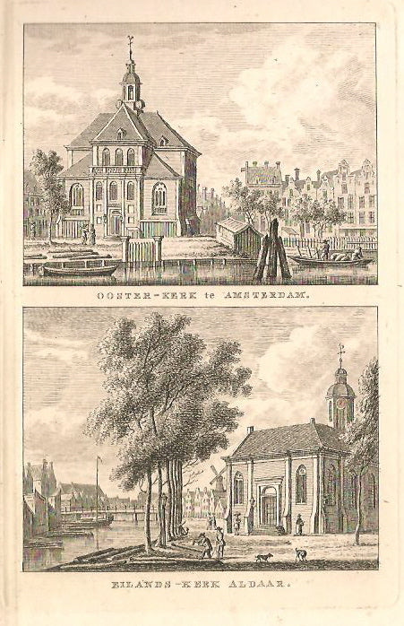 AMSTERDAM Oosterkerk en Eilandskerk - KF Bendorp - 1793