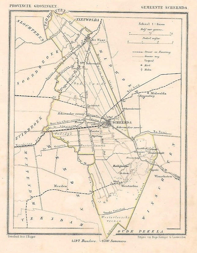 SCHEEMDA - Kuijper/Suringar - ca. 1867