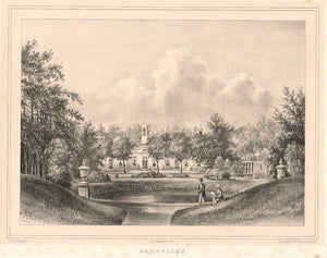DEN HAAG Park Zorgvliet met het Catshuis - PJ Lutgers / JD Steuerwald - 1855