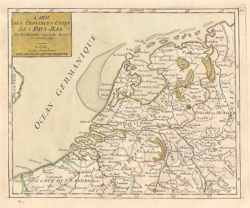 7 provinciën - G Robert de Vaugondy - 1748