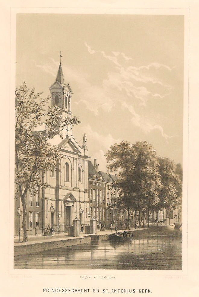 DEN HAAG Prinsessegracht St Antoniuskerk - C en GJ Bos / G de Geus - 1859