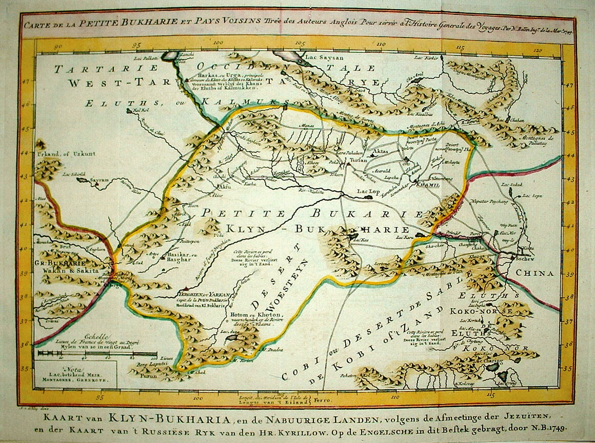 AZIË: Centraal-Azië - J van der Schley / JN Bellin - ca. 1757