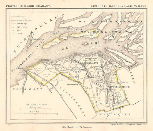 HOOGE EN LAGE ZWALUWE - J Kuijper / H Suringar - 1866