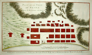 PERU: Paita (stad) - J van der Schley / JN Bellin - ca. 1757