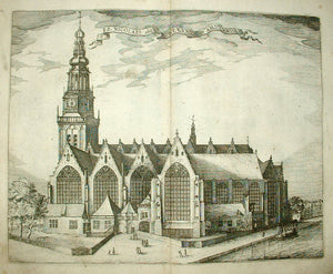AMSTERDAM Oude Kerk - WJ Blaeu / L Guicciardini - 1613