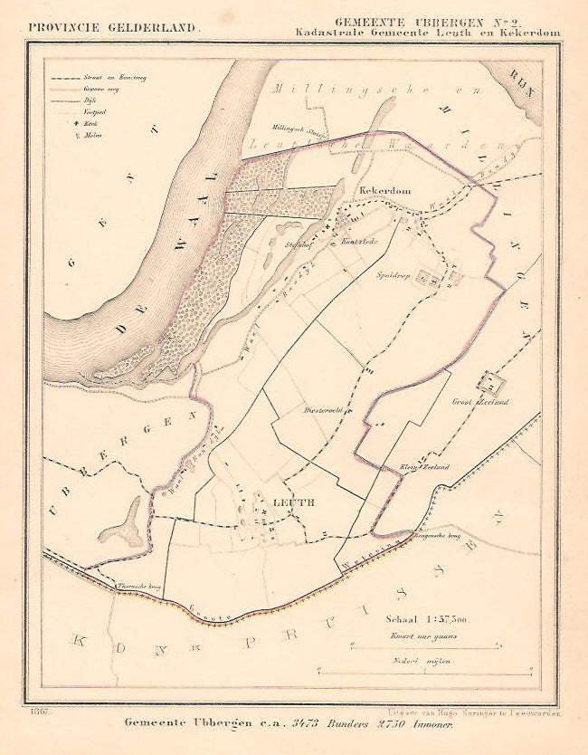 LEUTH en KEKERDOM (Ubbergen) - J Kuijper / H Suringar - 1867