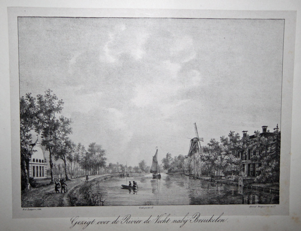 BREUKELEN Rivier de Vecht - Lutgers / Desguerrois & Co - 1836