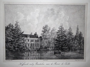 BREUKELEN Hoffwerk aan de Vecht - Lutgers / Desguerrois & Co - 1836