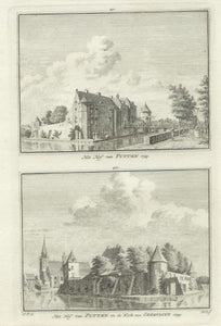 GEERVLIET Hof van Putten en kerk - Spilman - ca. 1750