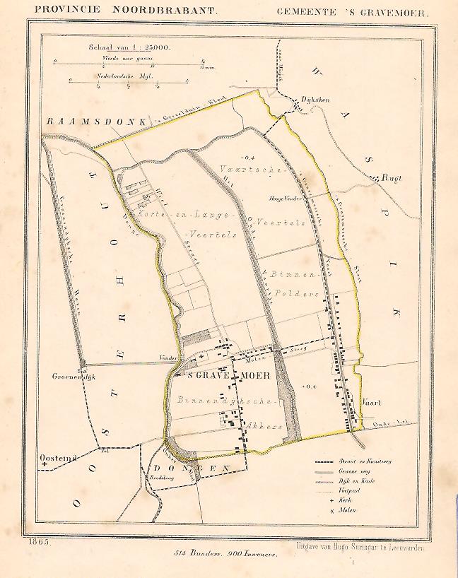 GRAVENMOER -'S - J Kuijper / H Suringar - 1865