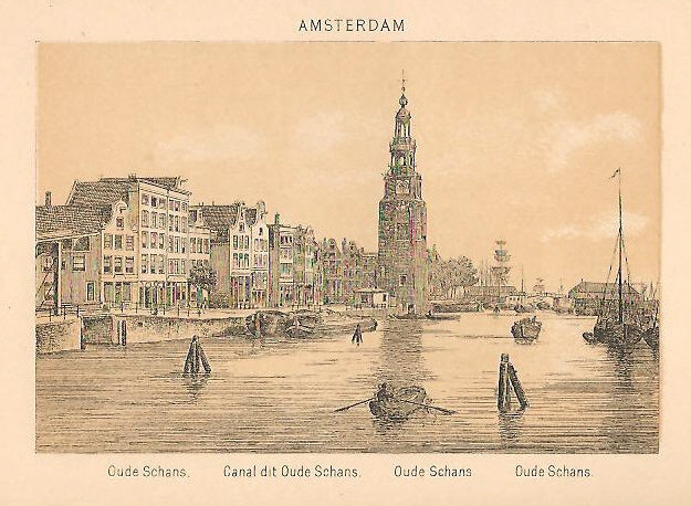 AMSTERDAM Oude Schans Montelbaanstoren - JF Haeseker - 1883