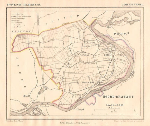 DRIEL (Bommelerwaard) - J Kuijper / H Suringar - ca. 1867