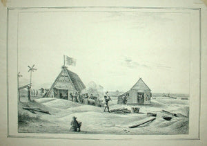 TEXEL Bergers verwerken geborgen lading in de duinen Naar de zee gezien - J van Geuns - 1848