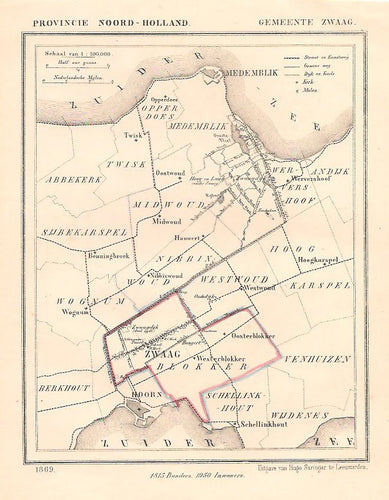 ZWAAG - J Kuijper / H Suringar - 1869