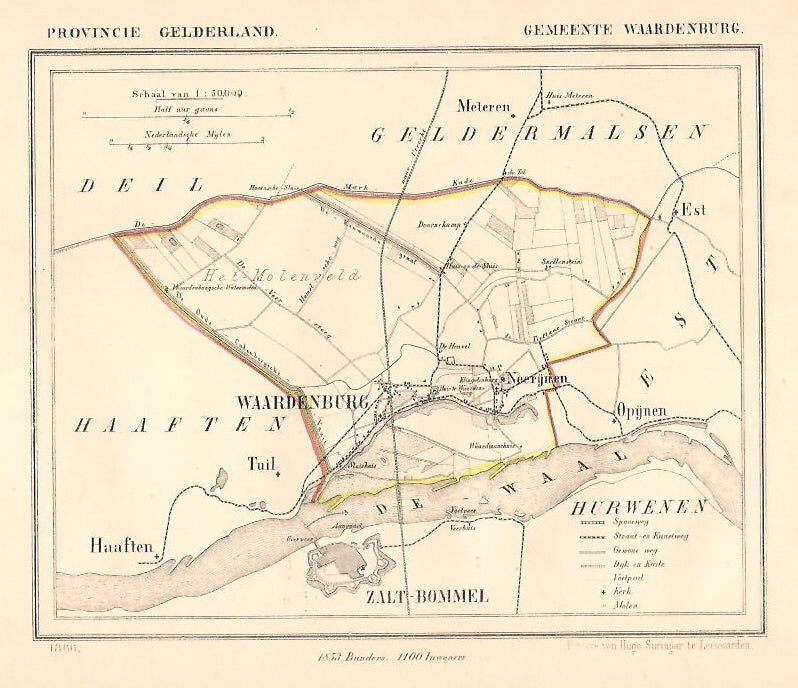 WAARDENBURG - J Kuijper / H Suringar - 1866