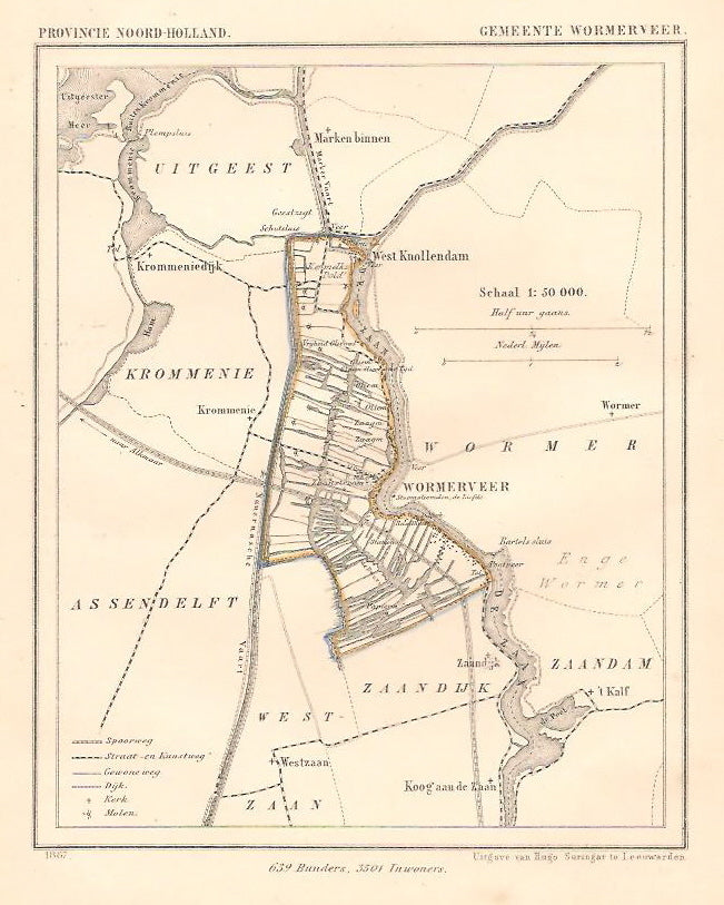 WORMERVEER - J Kuijper / H Suringar - 1867