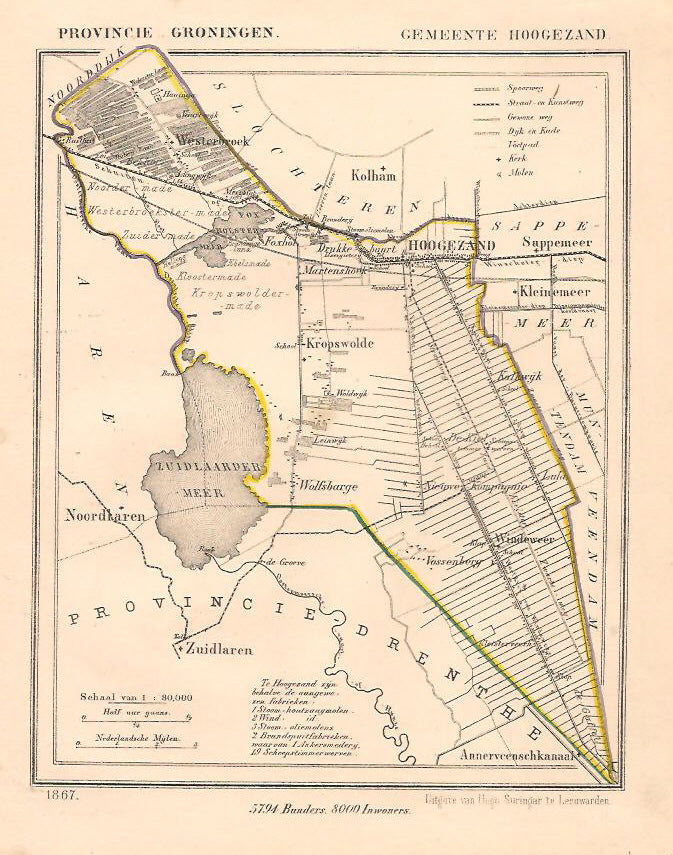 HOOGEZAND - J Kuijper / H Suringar - 1867