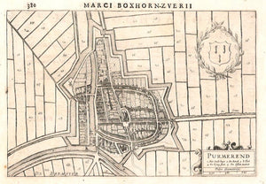 PURMEREND Stadsplattegrond - M Boxhorn - 1634