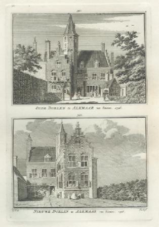 ALKMAAR Oude en nieuwe Doelen - H Spilman - ca. 1750