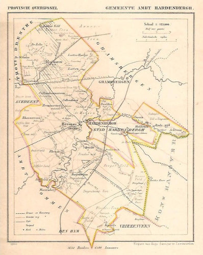 HARDENBERG Ambt - J Kuijper / H Suringar - 1866