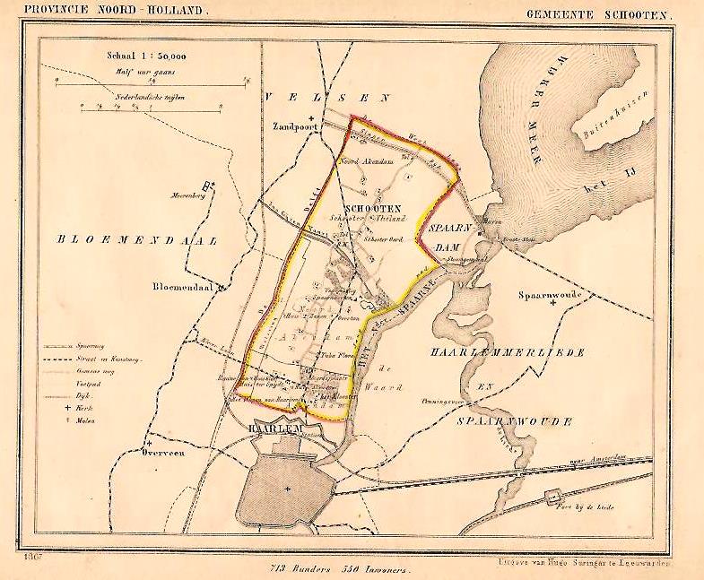 SCHOOTEN (Haarlem-Noord) - J Kuijper / H Suringar - 1867
