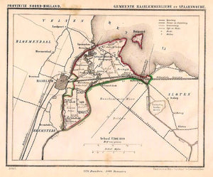 HARRLEMMERLIEDE en SPAARNWOUDE - J Kuijper / H Suringar - 1865