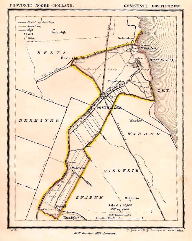 OOSTHUIZEN - J Kuijper/ H Suringar - 1866