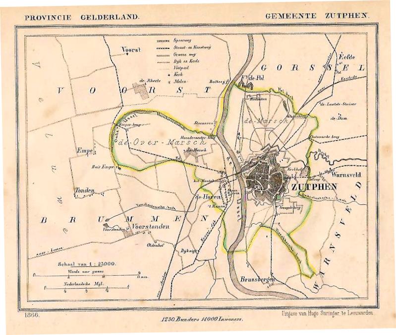 ZUTPHEN - J Kuijper / H Suringar - 1866