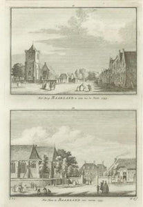 BAARLAND Twee gezichten op een blad - H Spilman - ca. 1750