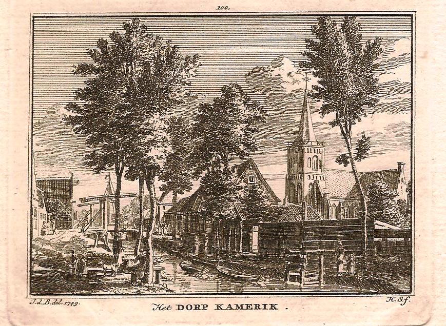 KAMERIK Gezicht op het dorp - H Spilman - ca. 1750