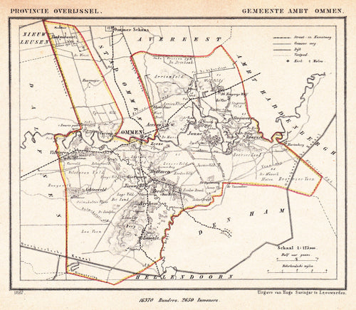 OMMEN (Ambt) - Kuijper / Suringar - 1867