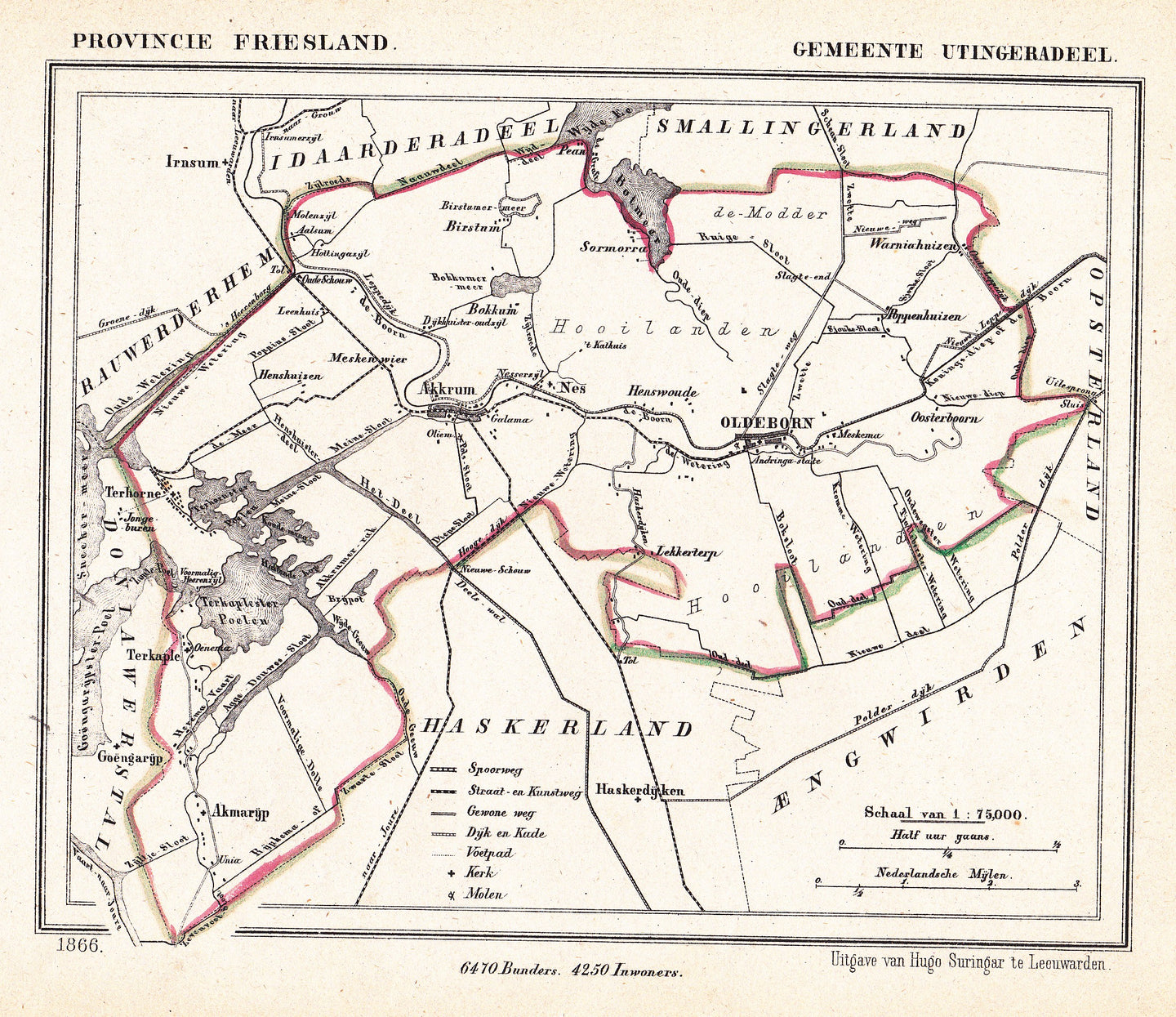 UTINGERADEEL - Kuijper/Suringar - 1866