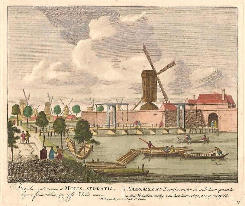 AMSTERDAM Zaagmolenpoort - P Schenk - ca. 1708