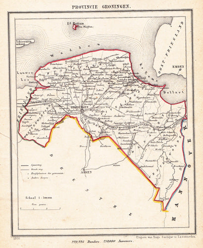 PROVINCIE GRONINGEN - Kuijper/Suringar - 1866