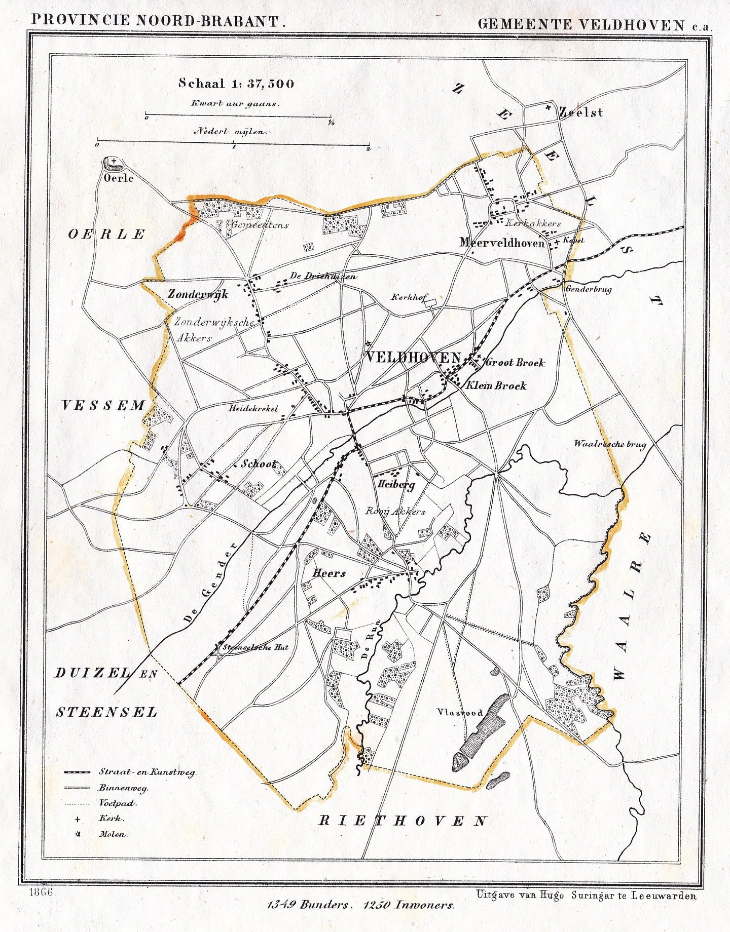 VELDHOVEN - Kuijper / Suringar - 1866