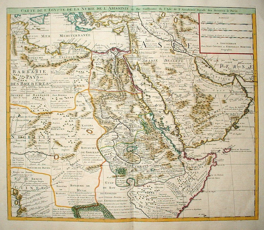 AFRIKA: Noordoost Afrika AZIË: Arabië - G de L'Isle / J Covens & C Mortier - ca. 1730