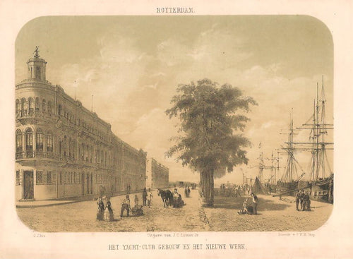 ROTTERDAM Veerkade Nieuwe Werk Yachtclub - PWM Trap / JC Loman jr - 1857