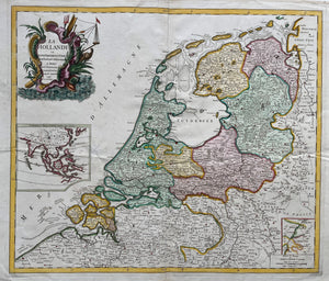 7 provinciën Map of the Seven United Provinces - GL Le Rouge - 1747