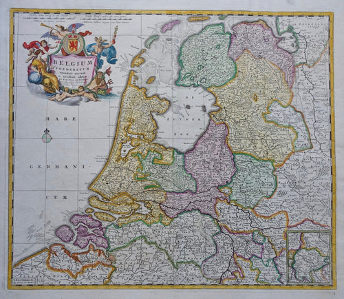 7 provinciën Map of the Seven United Provinces - F de Wit / J Covens & C Mortier - circa 1725