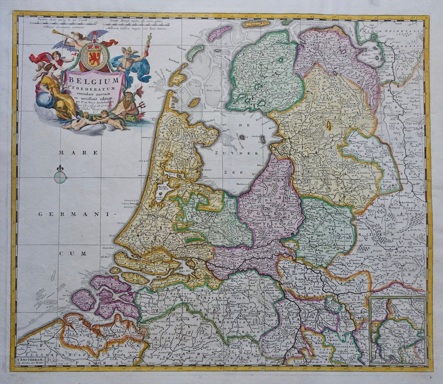 7 provinciën Map of the Seven United Provinces - F de Wit / J Covens & C Mortier - circa 1725