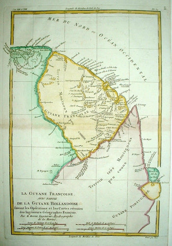 AMERIKA: Frans Guyana, Suriname - G Raynal / R Bonne - 1780