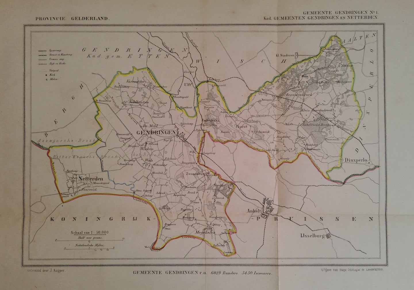 Gendringen en Netterden - J Kuijper / H Suringar - ca. 1867