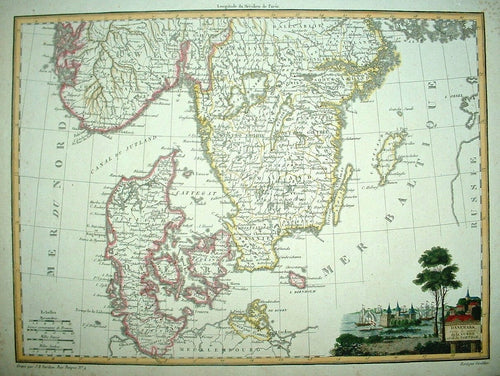 Denemarken Zuid-Zweden Zuid-Noorwegen - Conrad Malte-Brun - 1810