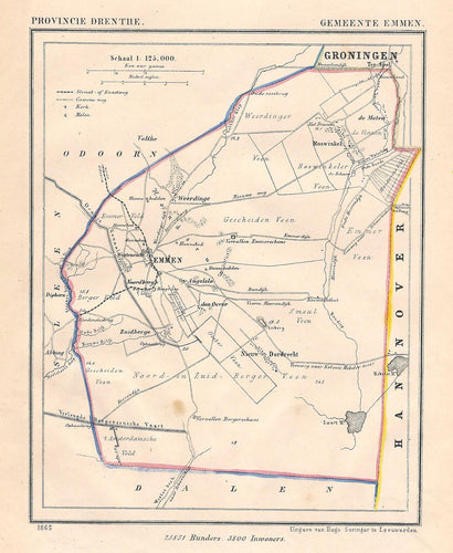 EMMEN - Kuijper/Suringar - 1865