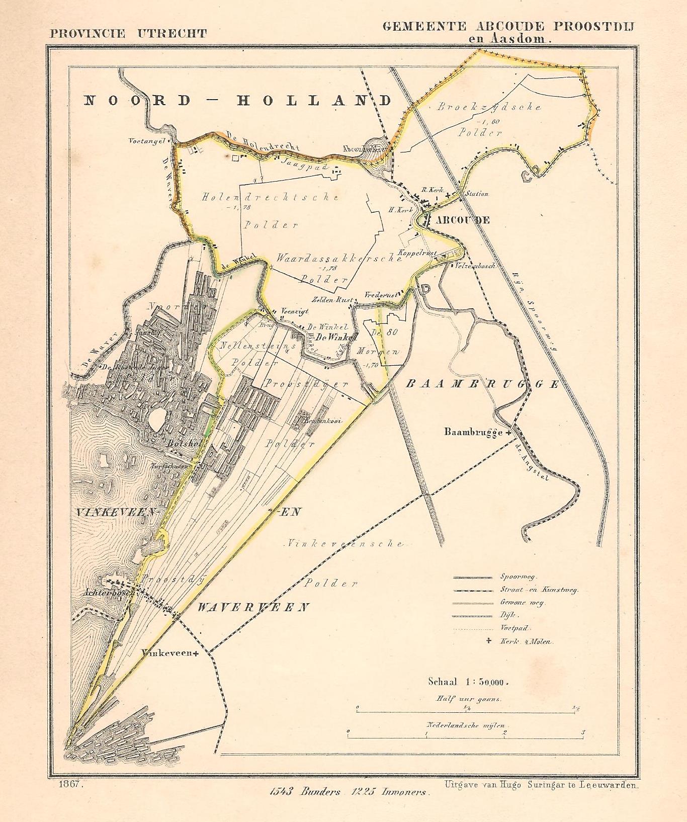 ABCOUDE - Kuijper/Suringar - 1867