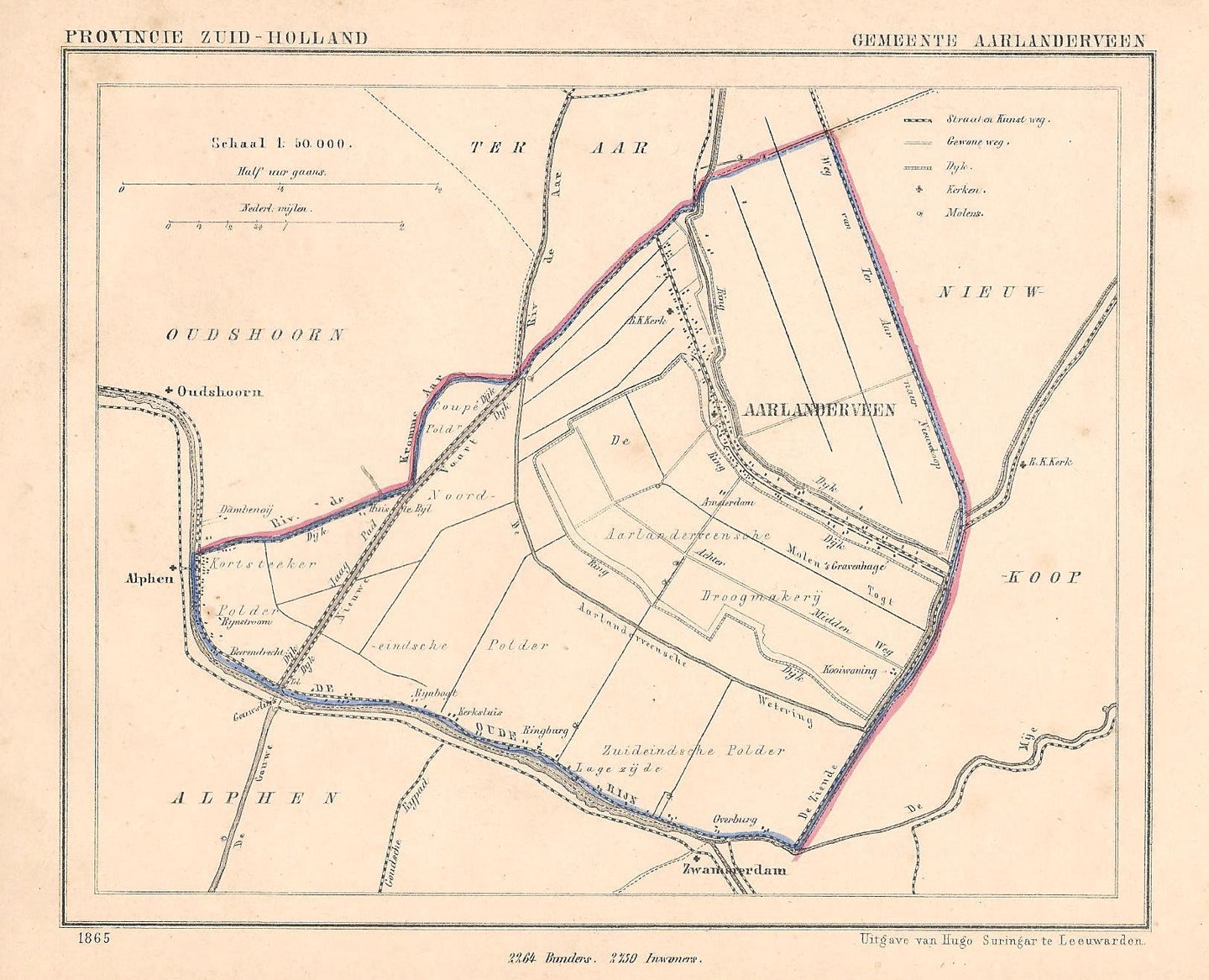 AARLANDERVEEN - Kuijper / Suringar - 1865